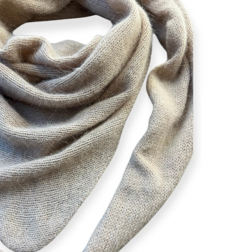 Angora scarf - grey beige