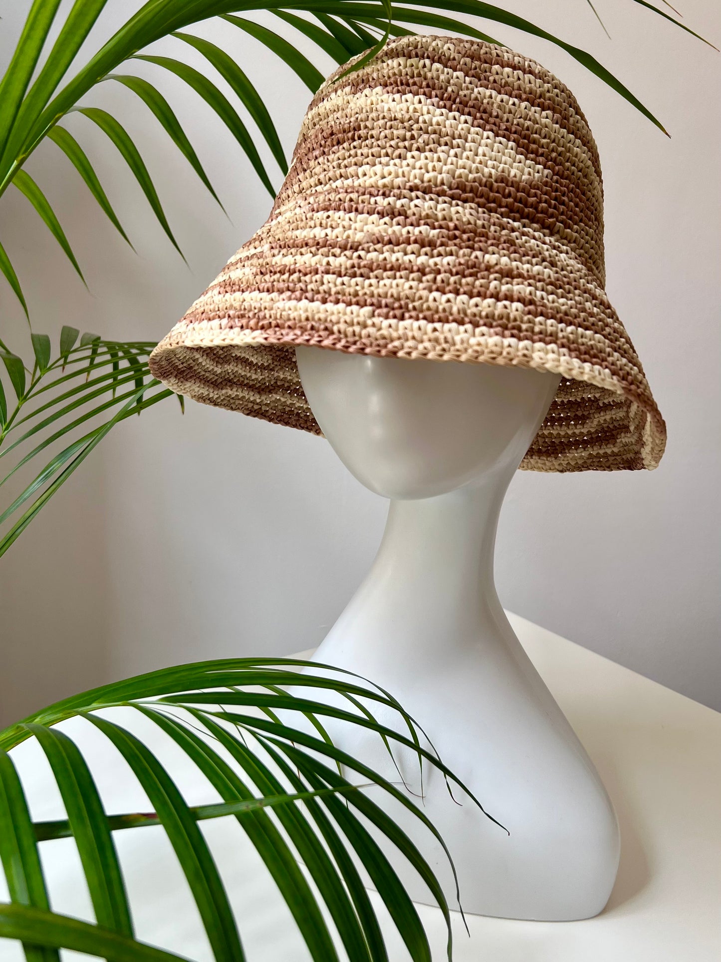 Women's hat - beige melange