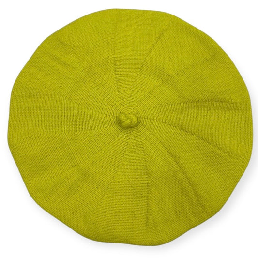 Beret klasyczny żółty