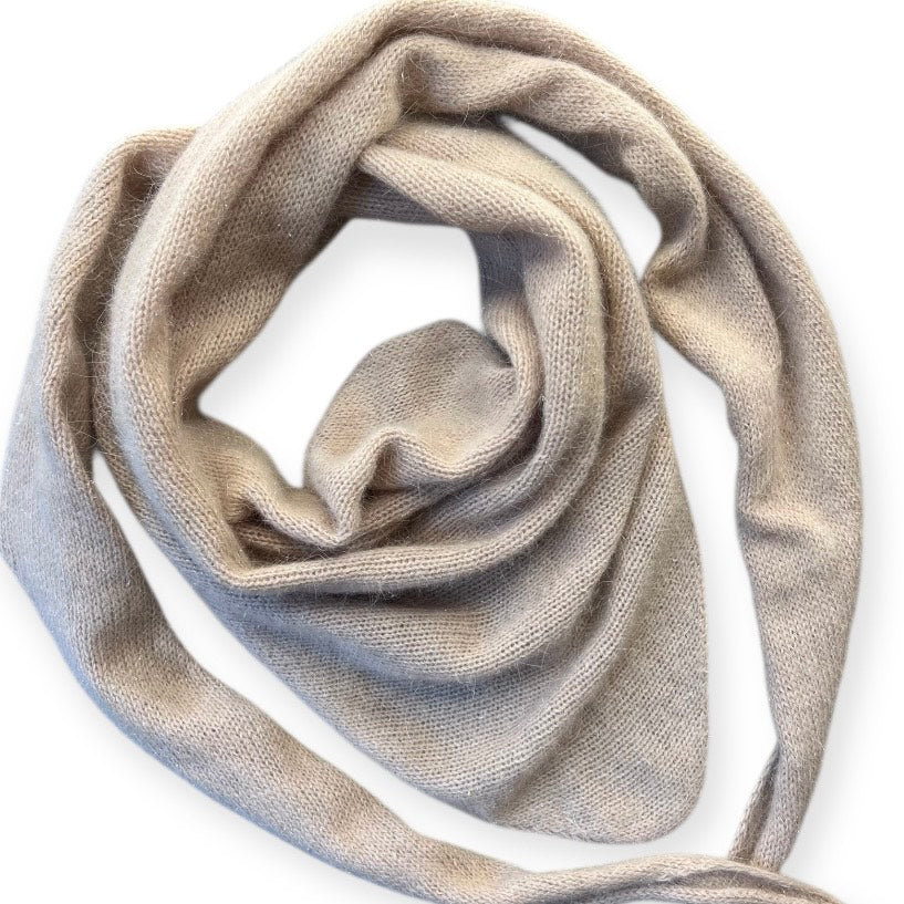 Angora scarf - grey beige