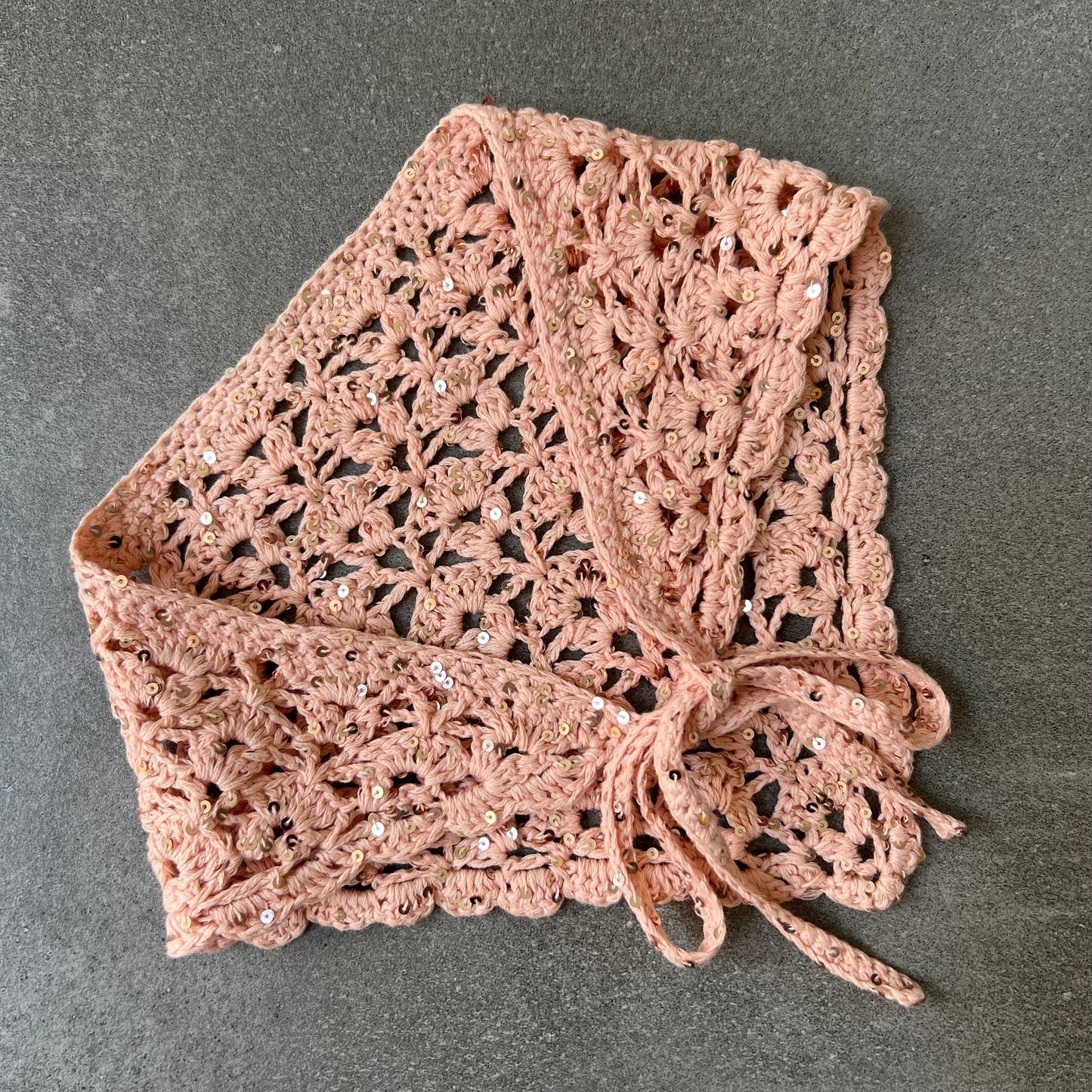 Cotton headscarf with sequins
