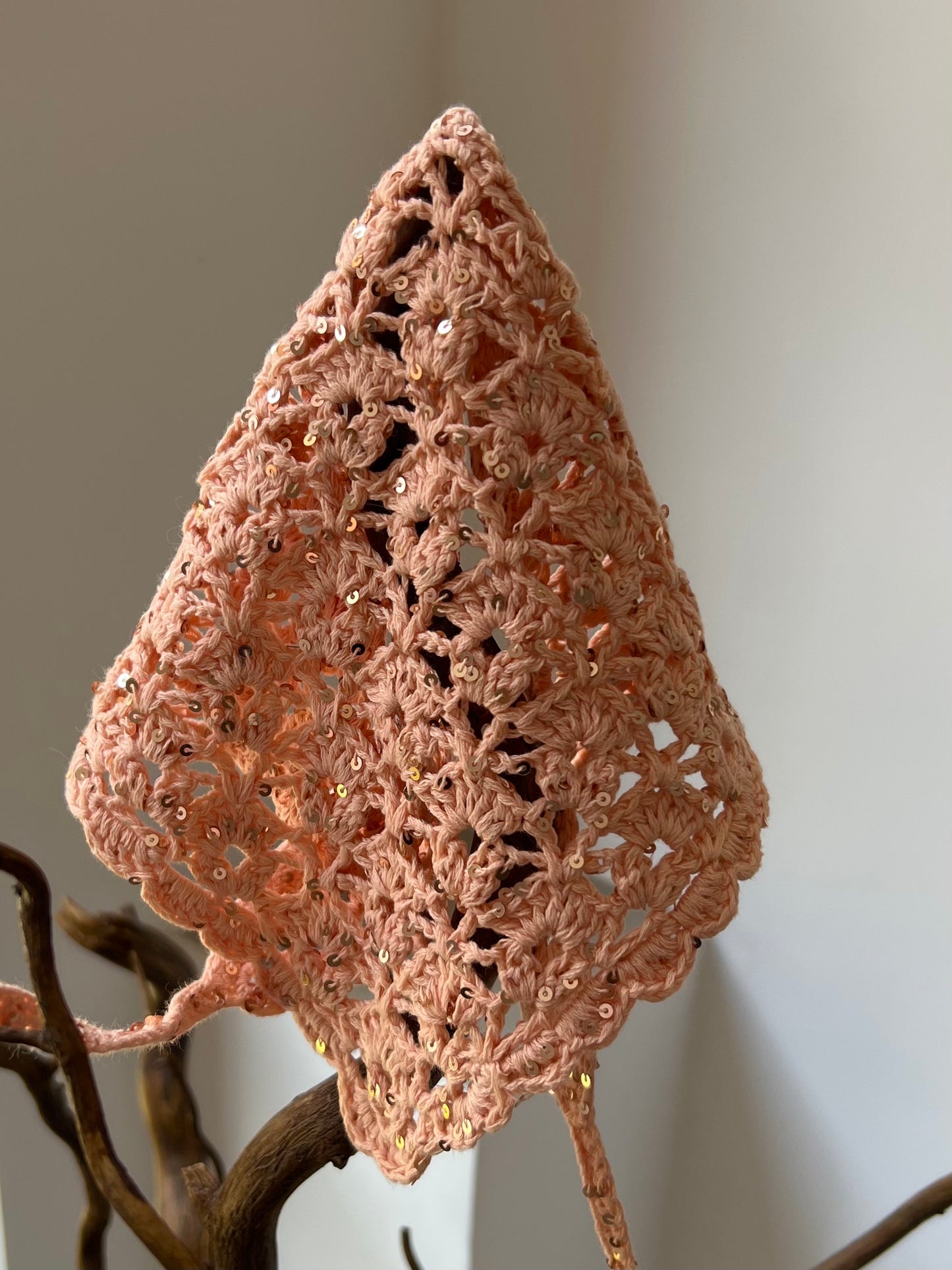 Cotton headscarf with sequins