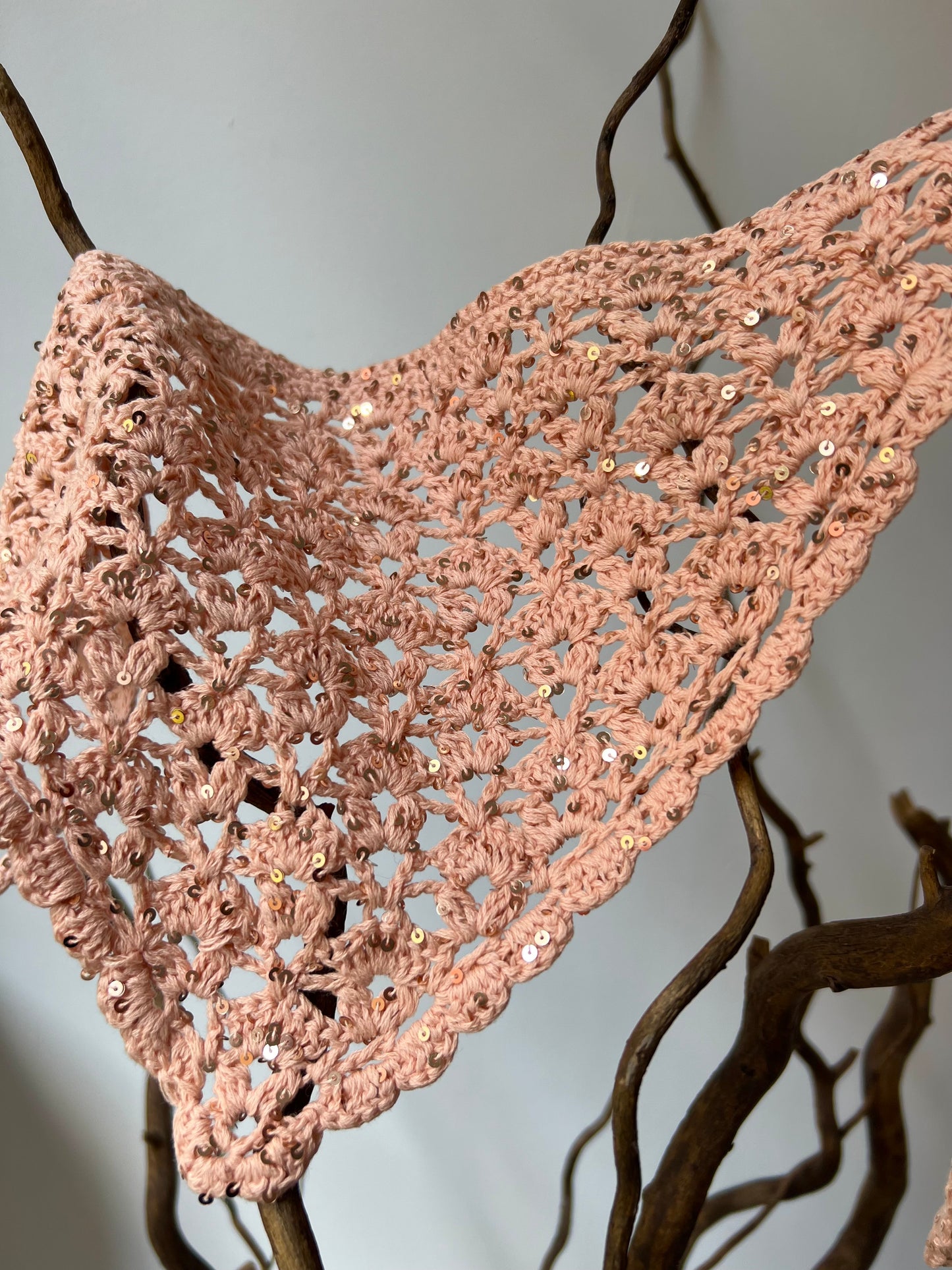 Cotton headscarf with sequins