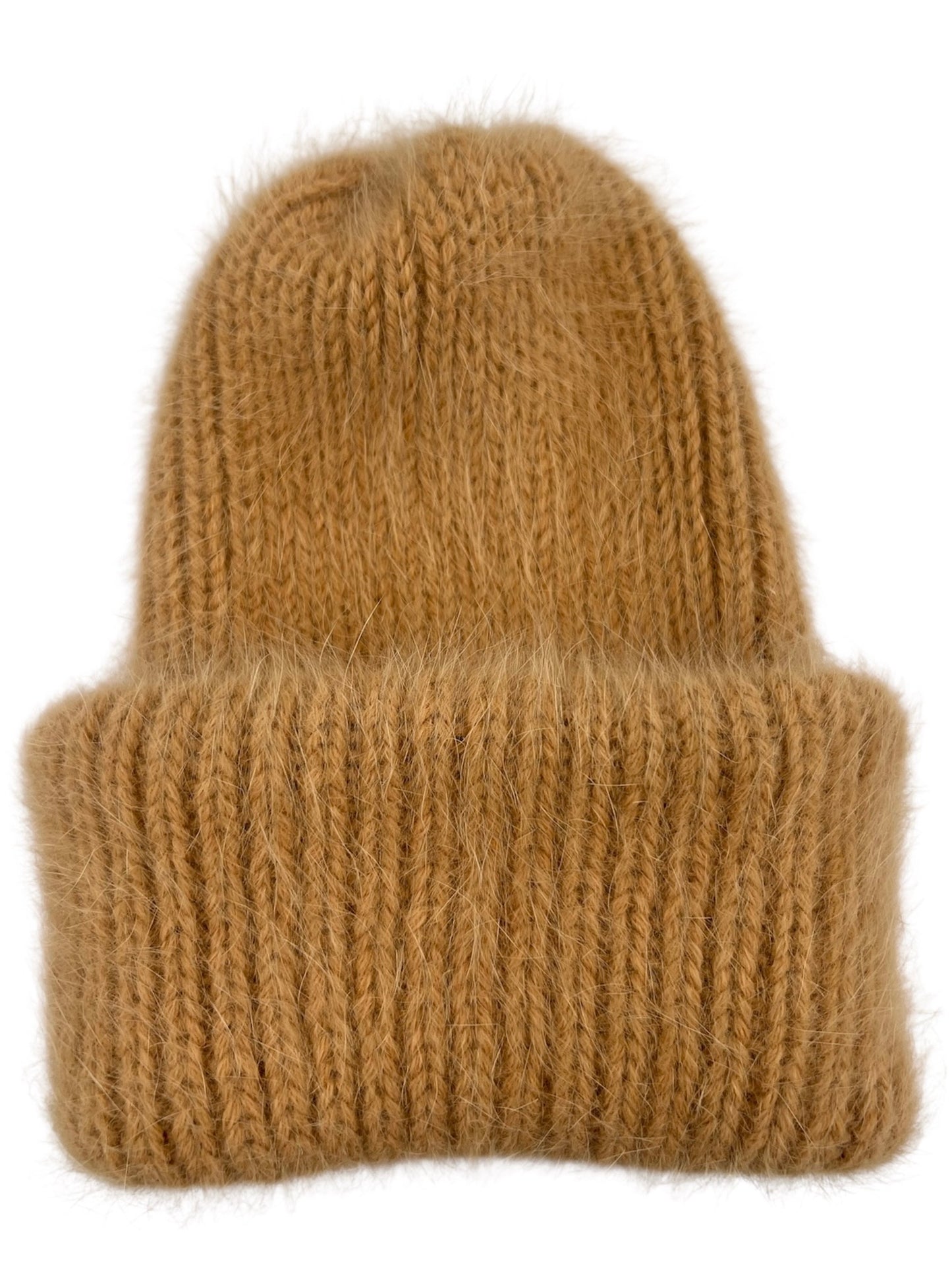 Czapka Damska z Angory - Elegancki Beż Klasyczny