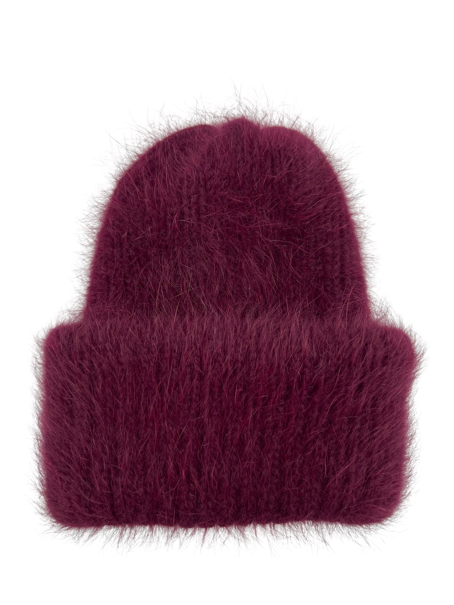 Czapka Damska z Angory - Eleganckie Bordo