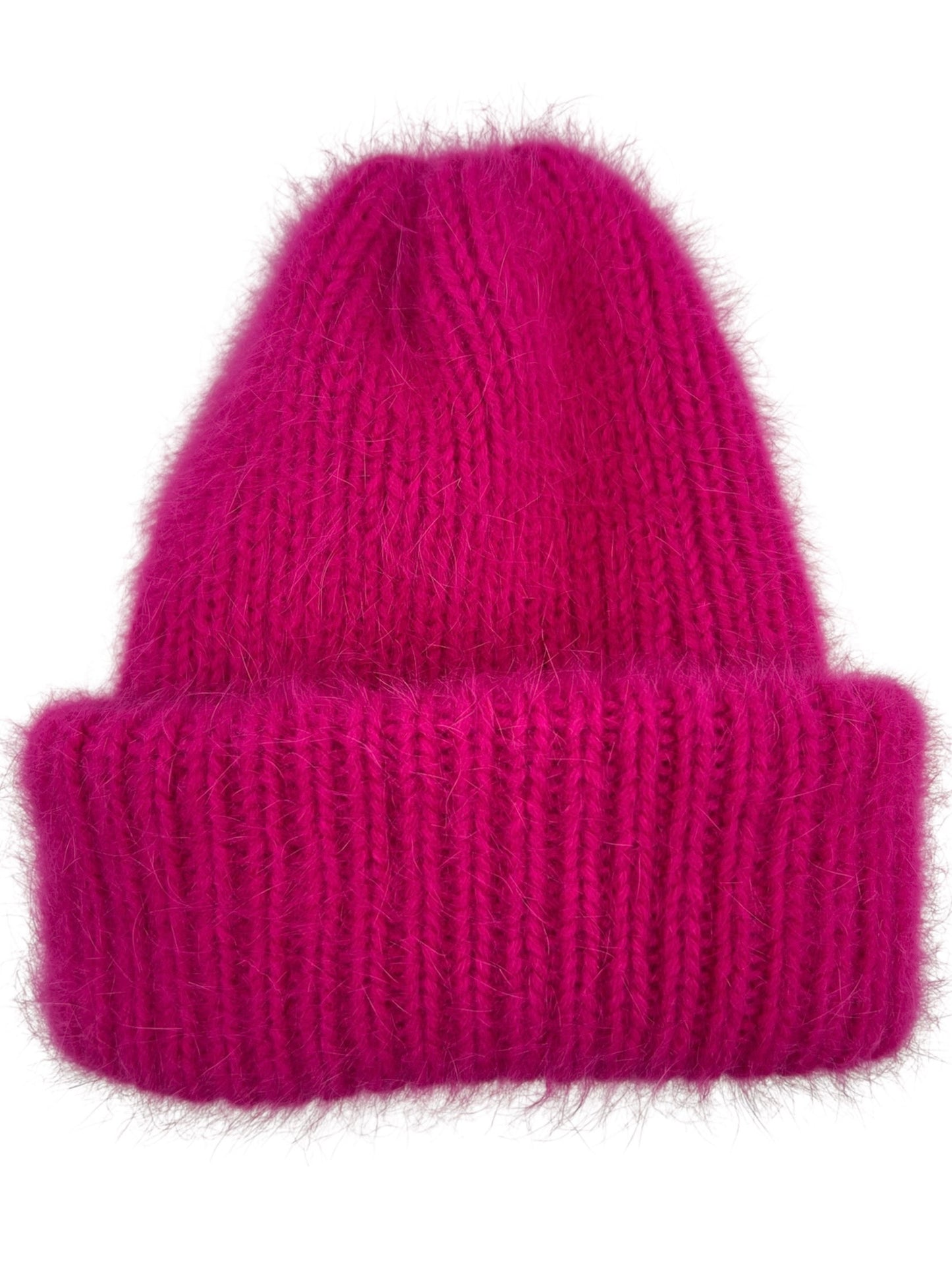 Czapka Damska z Angory - Elegancka Fuksja
