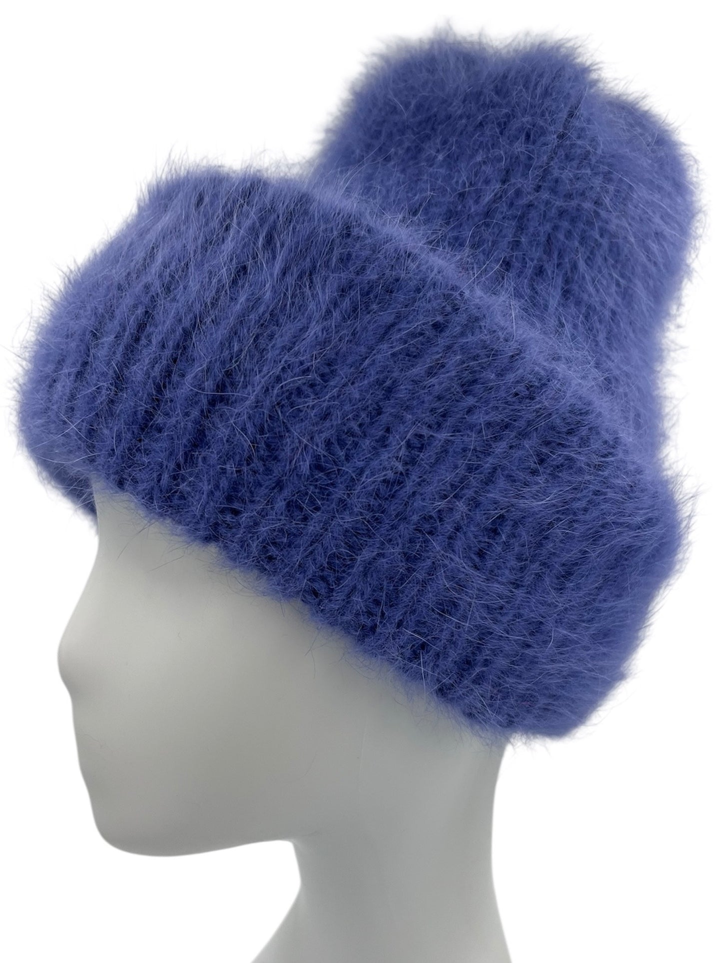 Czapka Damska z Angory - Elegancki Błękit