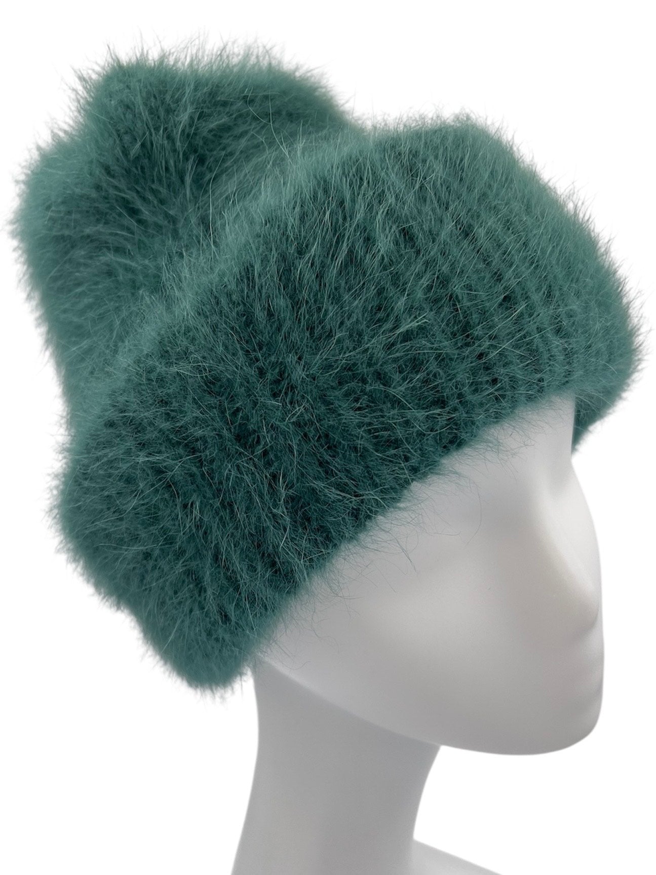 Women's Angora Hat - Elegant Green