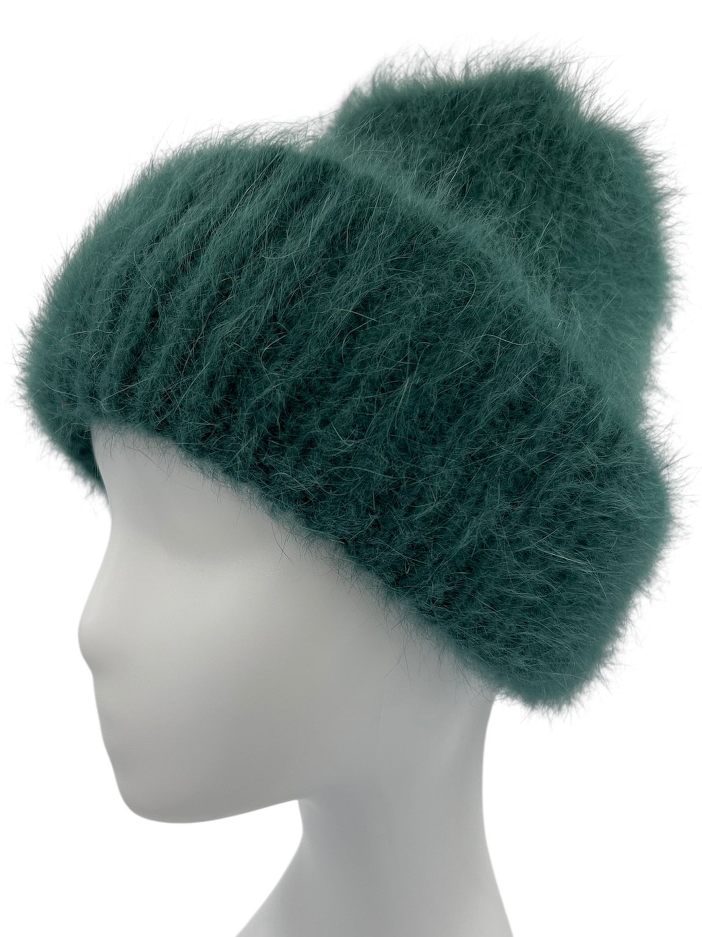 Women's Angora Hat - Elegant Green