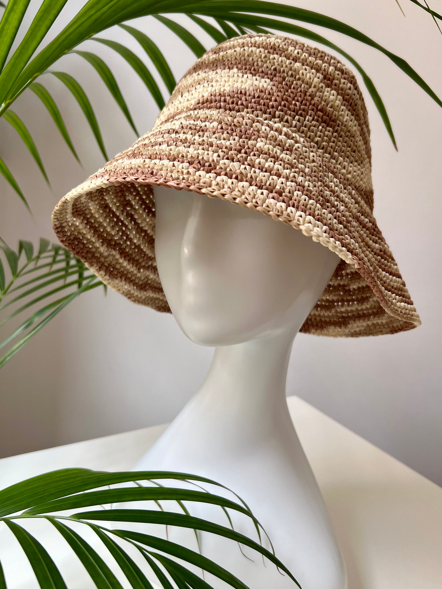 Women's hat - beige melange