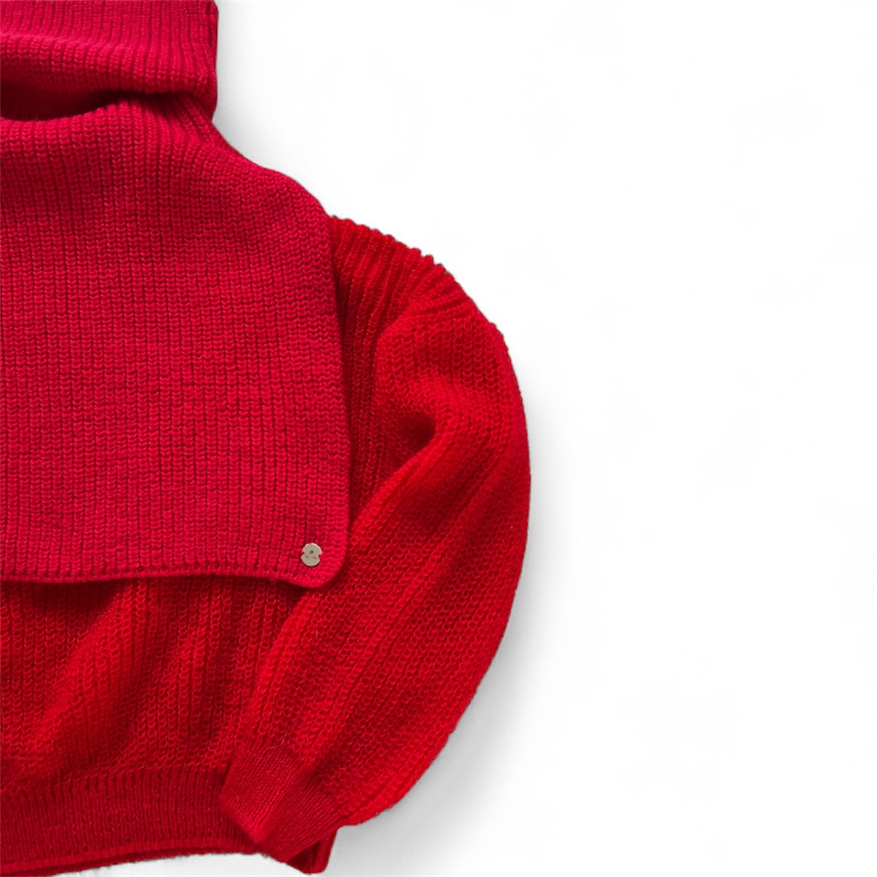 "PERŁA" snood from 100% merino wool - red