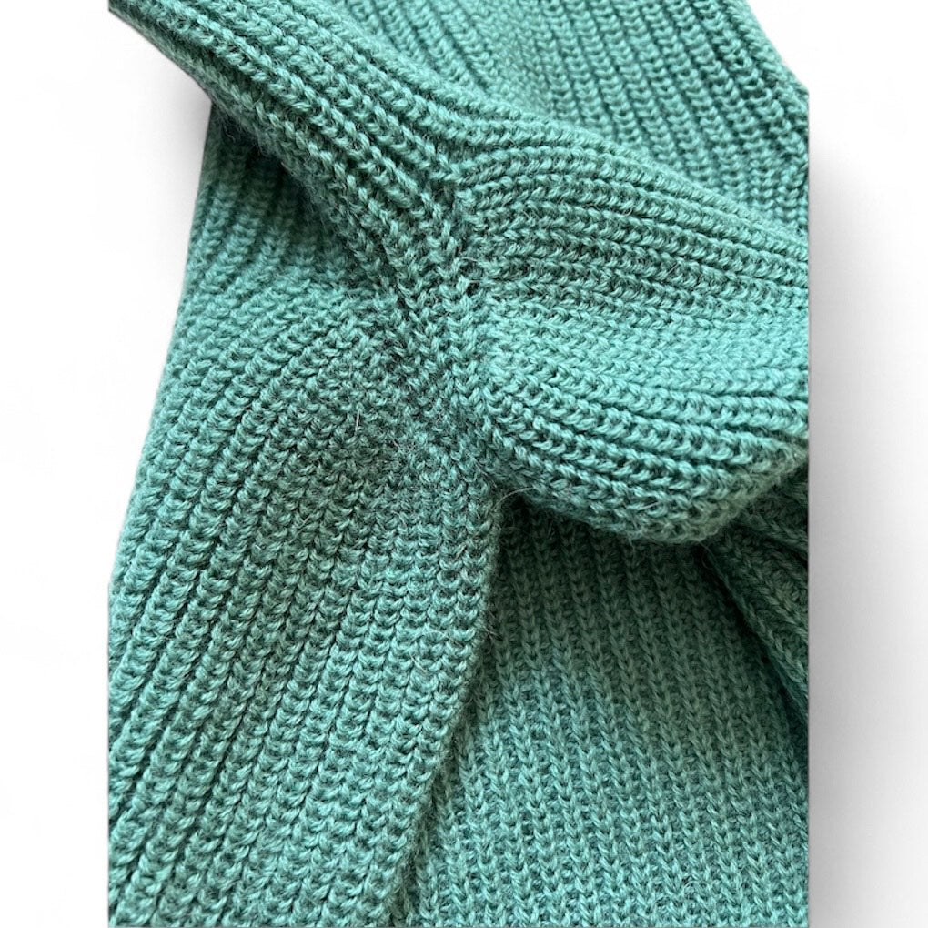 "PEARL" chimney scarf, 100% merino - green