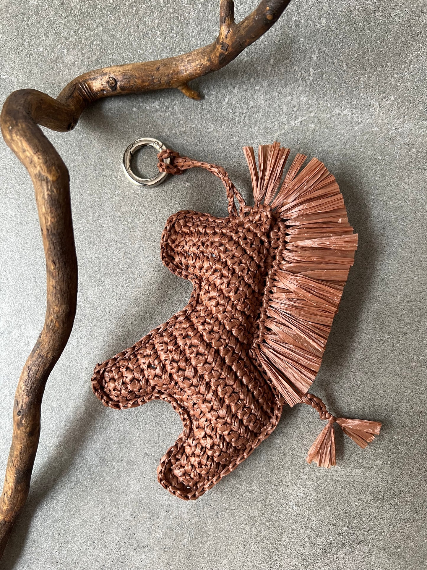 Bag charm - Lucky Horse brown