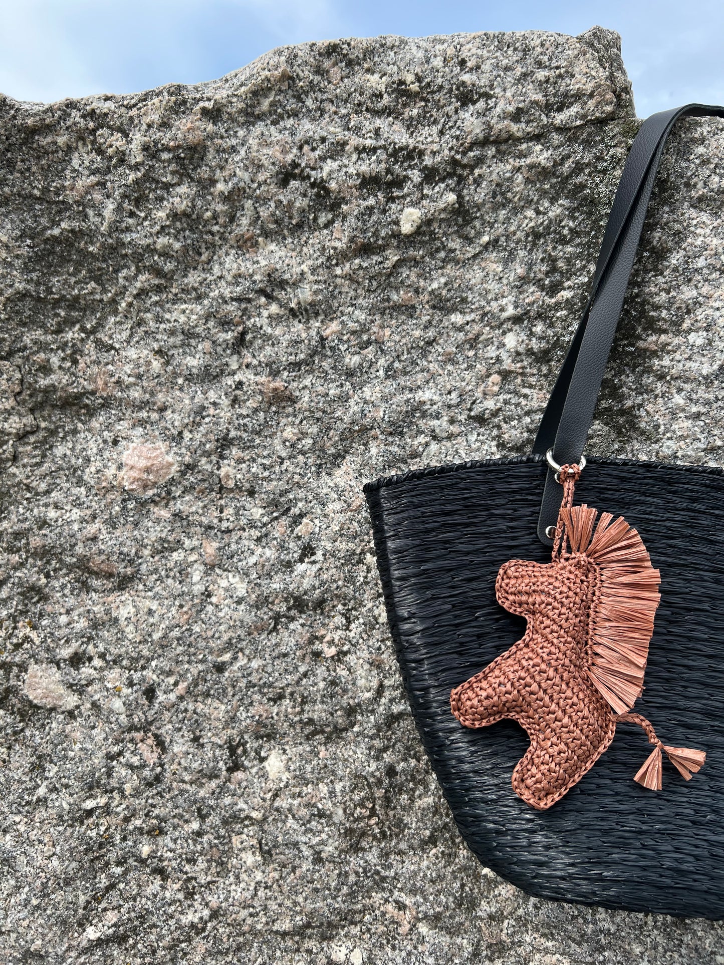 Bag charm - Lucky Horse brown