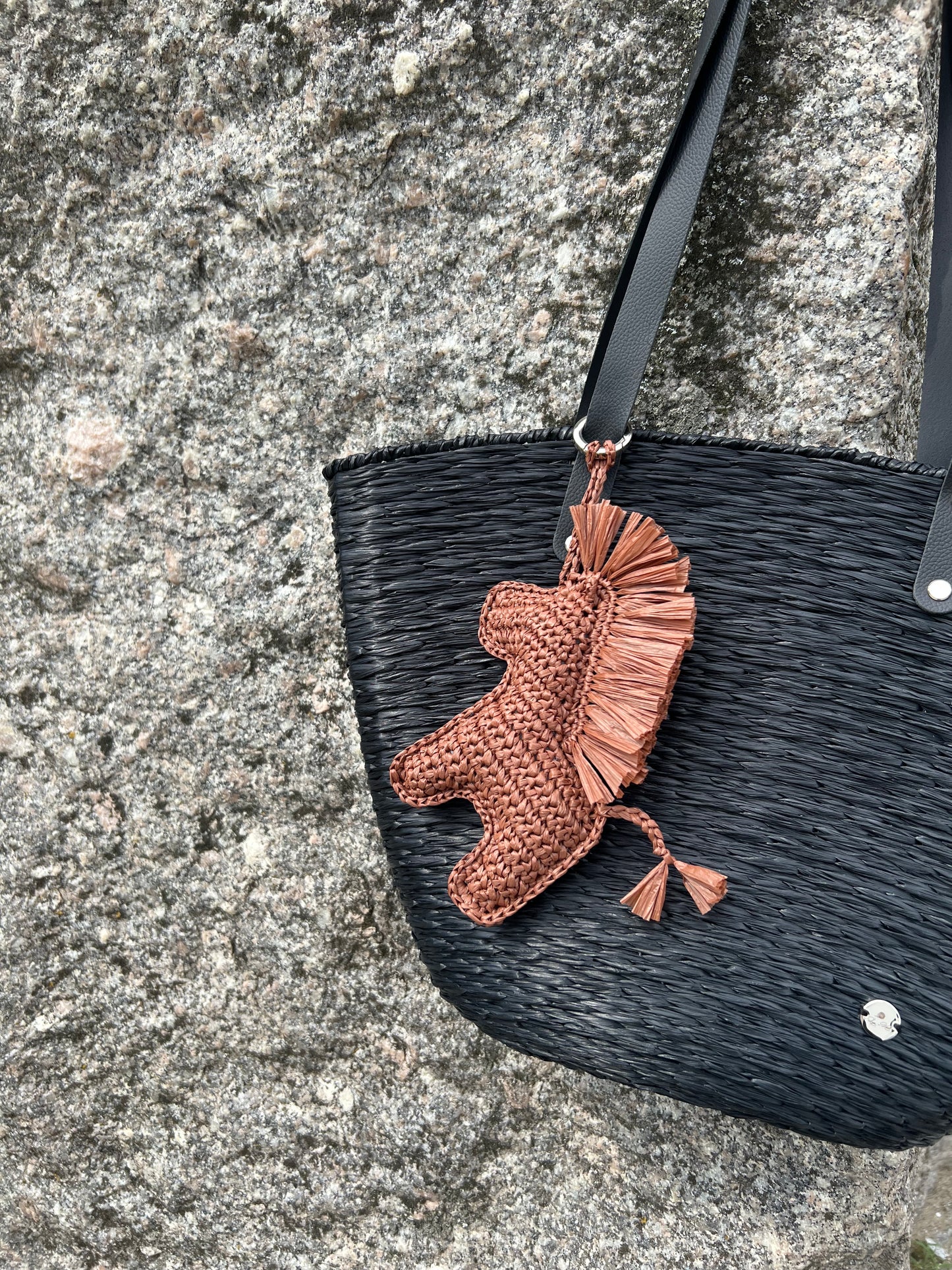 Bag charm - Lucky Horse brown
