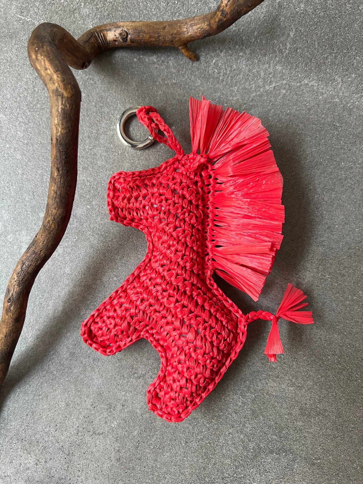 Bag charm - Lucky Horse red