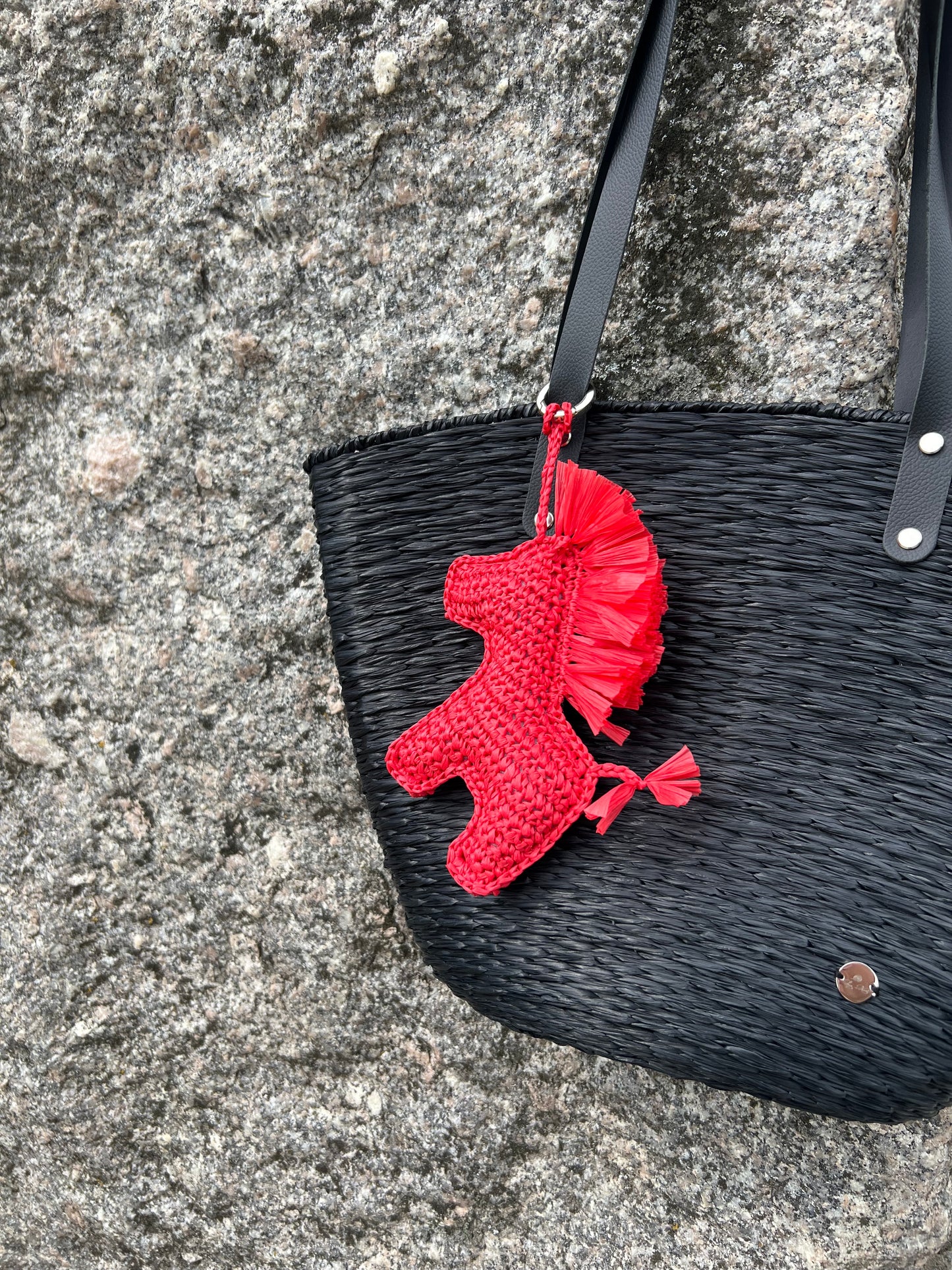 Bag charm - Lucky Horse red